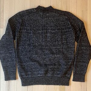 Men's Black/Grey Mock Turtleneck Sweater